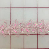 Non-Metallic Trim - 1-inch  Sequined Trim Pink